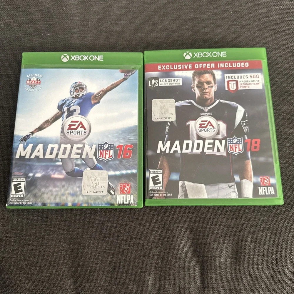 Madden NFL 16 And Madden NFL 18 Video Game Tested Bundle
